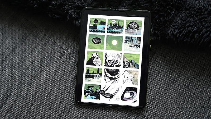 The Galaxy Fold’s display is perfect for reading comics.